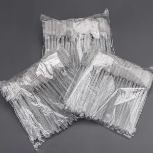 100 Pcs Disposable Mascara Wands, Crystal Spoolies Brush for Eyelash Extensions, Spooly Eyelash Eyebrow Brushes Lash Wand Applicator Makeup Kits (White) Cosmetic