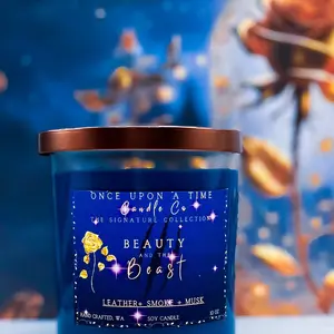 Beauty & The Beast Soy Wax Candle—Leather, Smoke & Musk