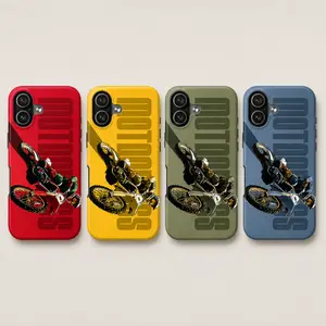 Motocross Dirt Bike Phone Case ️ | Extreme Sports iPhone Case 11-17 Pro Max | Red Racing Aesthetic Cover | Dirt Bike Rider Gift For Him | Tough Case For Bikers