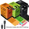 2-in-1 GaN Fast Charger with Retractable Type-C Cable, Lightning Cable, Foldable Wall Plug, Dual Device Charging for Smartphone, Cellphone, Mobile, iPhone Charger, Phone Accessories, Compact Travel Use