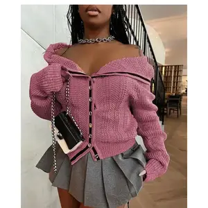 summer spring clothes Patchwork Irregular Knitted Cardigan Women Hipster Hooded Long Sleeve Button Up Jackets 2025 Fashion Outwear Streetwear