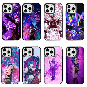 Chaotic Collage Style Arcane Jinx Phone Case for iPhone 17 Pro Max Air 16 Pro 15 14 Plus 13 12 11 and Samsung S26-S23 Plus Ultra Drop-Resistant Protective Cover Best Gift