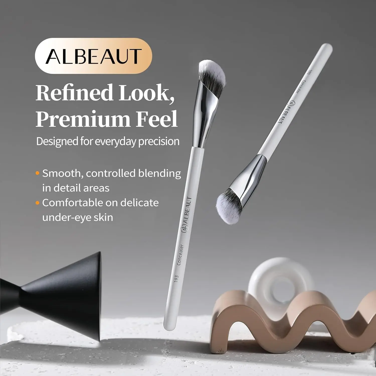 Concealer Brush, Angled Under Eye Makeup Small Foundation Precision Face Blending Brush (193 concealer brush) Concealer Brush, Angled Under Eye Makeup Small Foundation Precision Face Blending Brush (193 concealer brush)