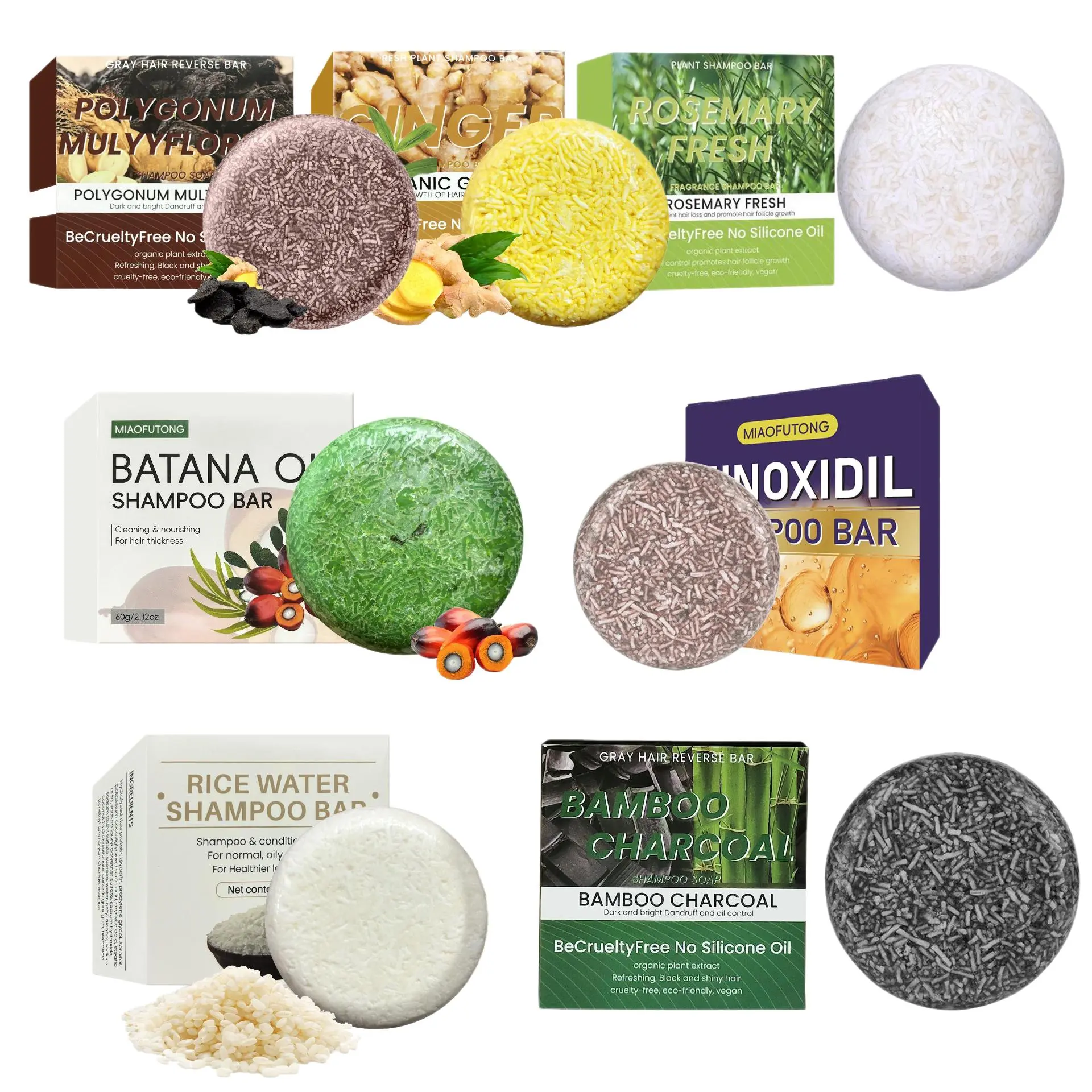 Shampoo bar - Gently cleanses hair and scalp, controls excess oil for a refreshed feel. Lightweight nourishment without dryness or heaviness, leaving hair voluminous, sleek, tangle-free and easy to style daily.