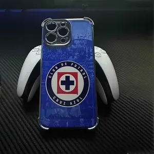 Mexican Soccer Team Theme-Cruz Azul Aesthetic Design Pattern Casing For iphone 16 15 14 13 12 Plus Pro Max Flaunt Mobile Phone Case Soft Silicon TPU anti-drop Drop Protection Shockproof Protector Vintage unique Fashion Trend Anti-scratch Stylish Smartphon