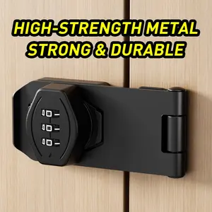 1pcs High-strength Metal Password Lock, Durable Anti-theft Lock for Wooden Door Cabinet, Home Security Lock, Home Accessories, Combination Lock, Anti Theft Lockable