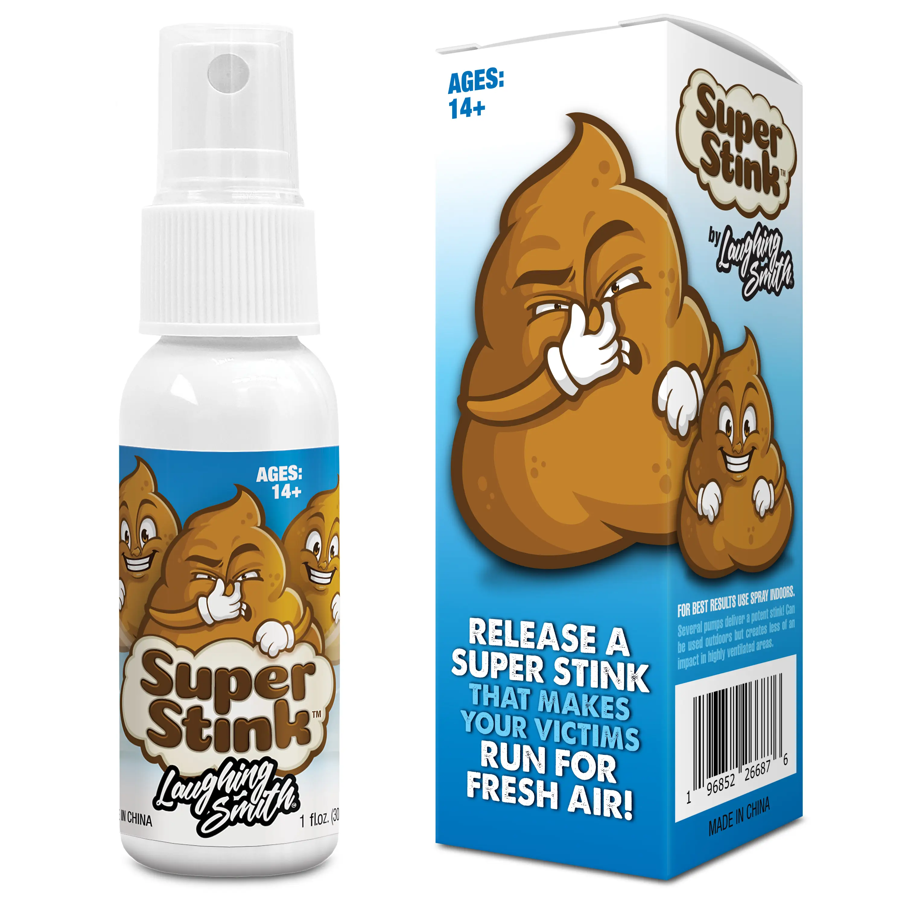SUPER STINK (30ml) - Fart Spray - 'Insanely Strong' Extra Potent Stink - Cool Poop Smelling Prank Stuff - Smells Like Super 'Bad' Gas - Perfect Gag Gi