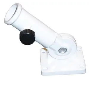 In the Breeze Adjustable Flag Pole Bracket Model 3603 White Powder Coated Metal 0 to 90 Degrees Angle Adjustment for 7/8" to 1 1/8" Poles