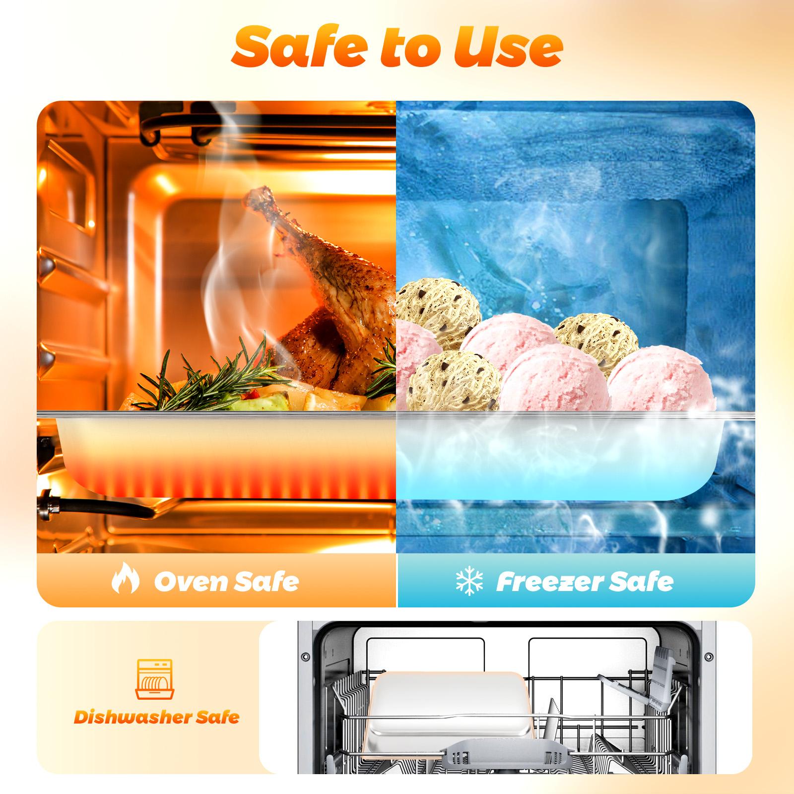 4 Pack 201 Stainless Steel Steam Table Pans with Lids 9L Commercial Home Buffet Food Storage Dishwasher Oven Freezer Safe 4 Pack 201 Stainless Steel Steam Table Pans with Lids 9L Commercial Home Buffet Food Storage Dishwasher Oven Freezer Safe