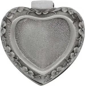 Classic Vintage Antique Heart Shape Jewelry Box Ring Small Trinket Storage Organizer