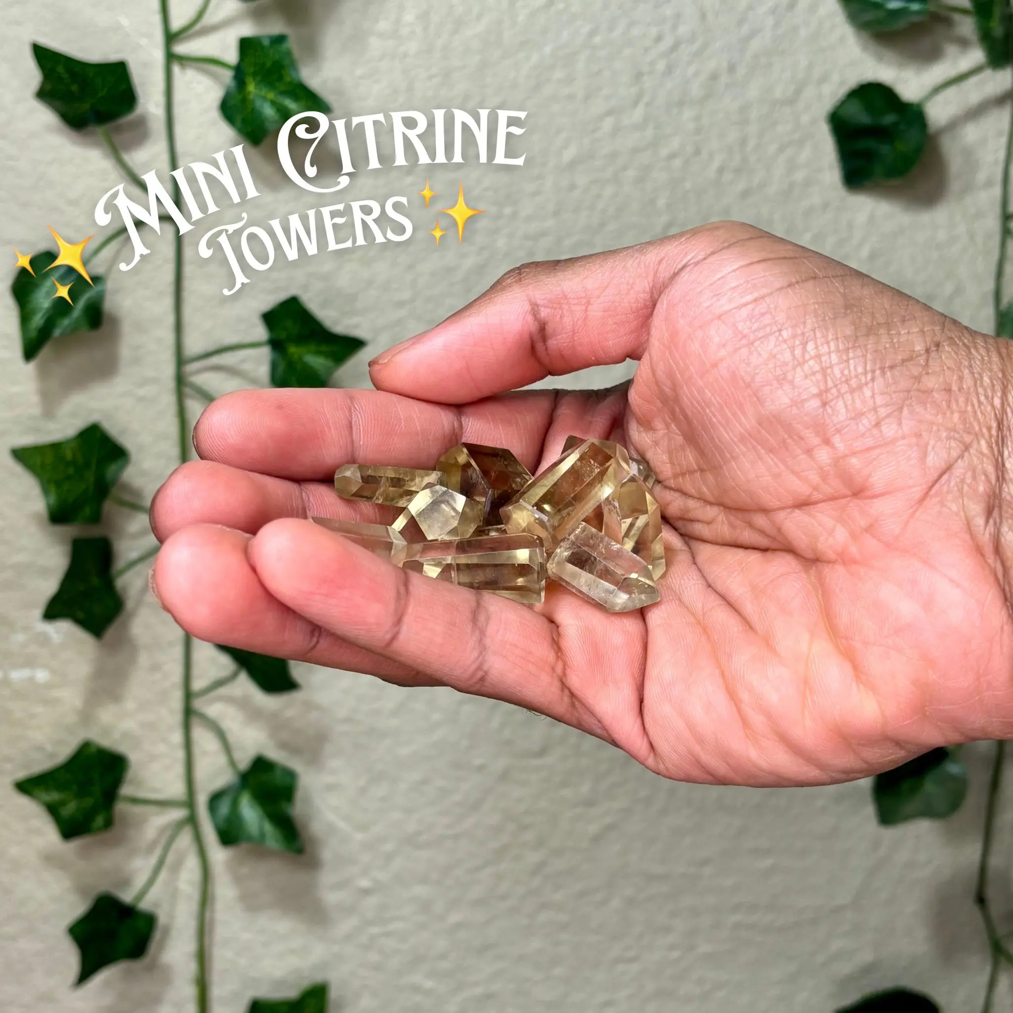 Mini Natural Citrine Towers Mini Natural Citrine Towers