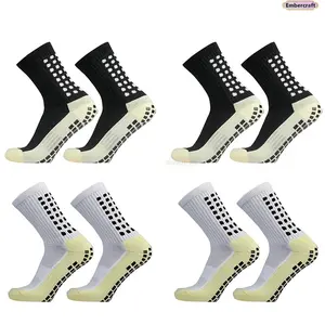 Men's Elastic Breathable Antislip Active Sports Socks Set, Soccer Training Accessories, 1-4 Pairs Pack Men's Elastic Breathable Antislip Active Sports Socks Set, Soccer Training Accessories, 1-4 Pairs Pack