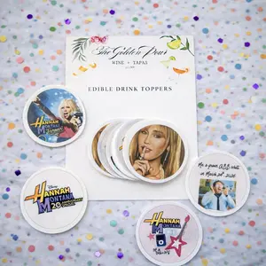 Edible Drink/ Beverage Toppers - HANNAH MONTANA