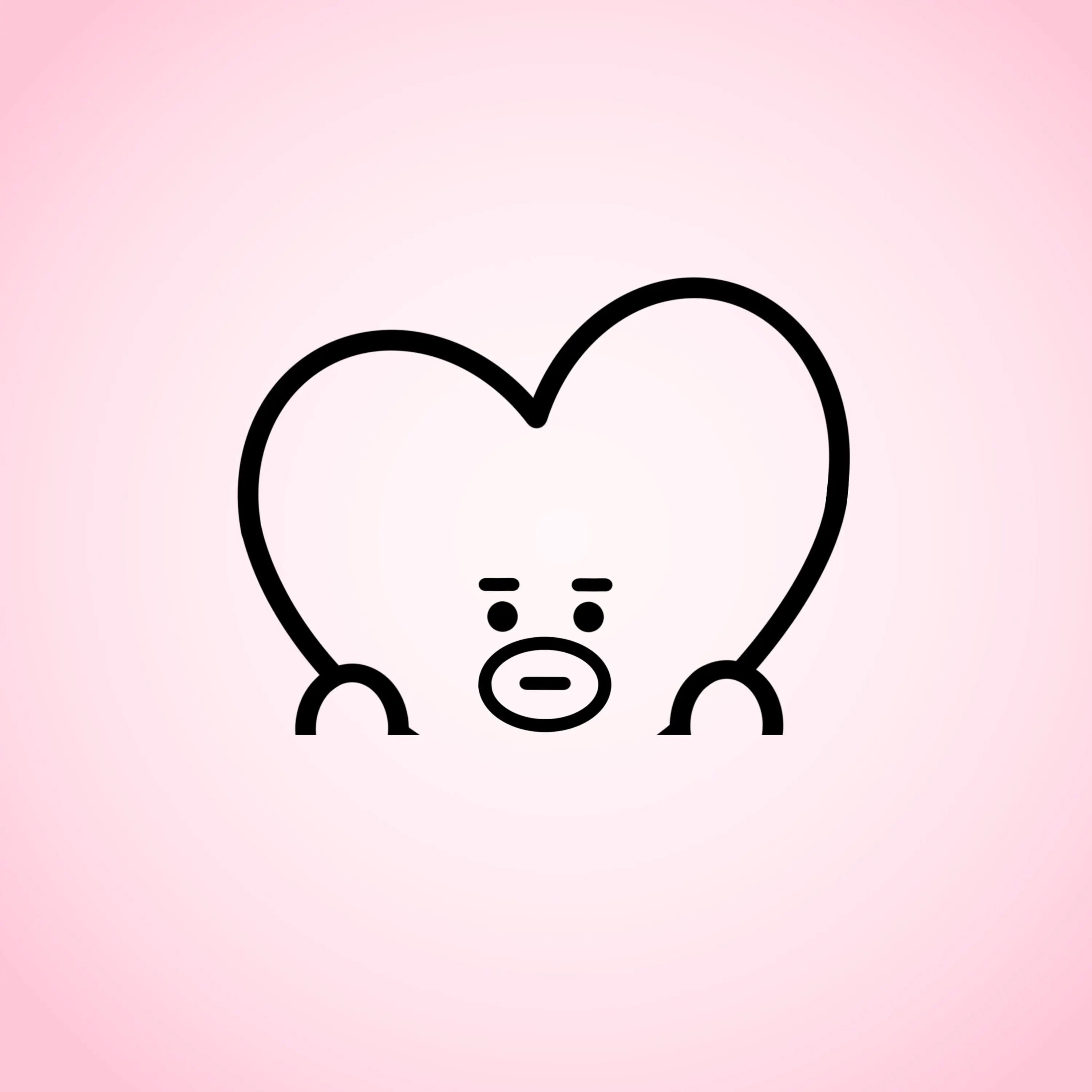 Kpop Cartoon Tata Vinyl Peeker Decal