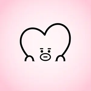 Kpop Cartoon Tata Vinyl Peeker Decal