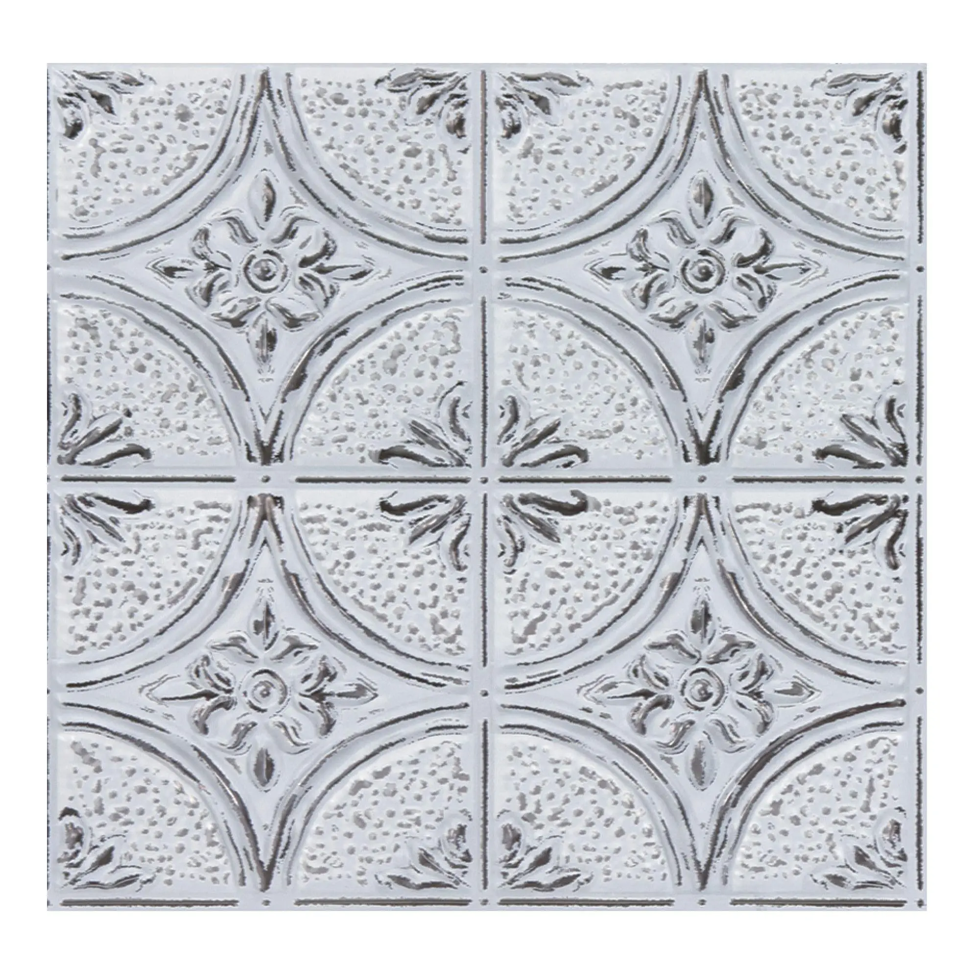 Camden Antique White Faux Tin Peel & Stick Backsplash Tiles Camden Antique White Faux Tin Peel & Stick Backsplash Tiles