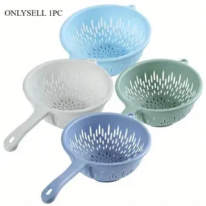 Food Washing Drain Colander with Handle Plastic Colander Strainer for Kitchen Kitchen Gadgets Strainer Basket