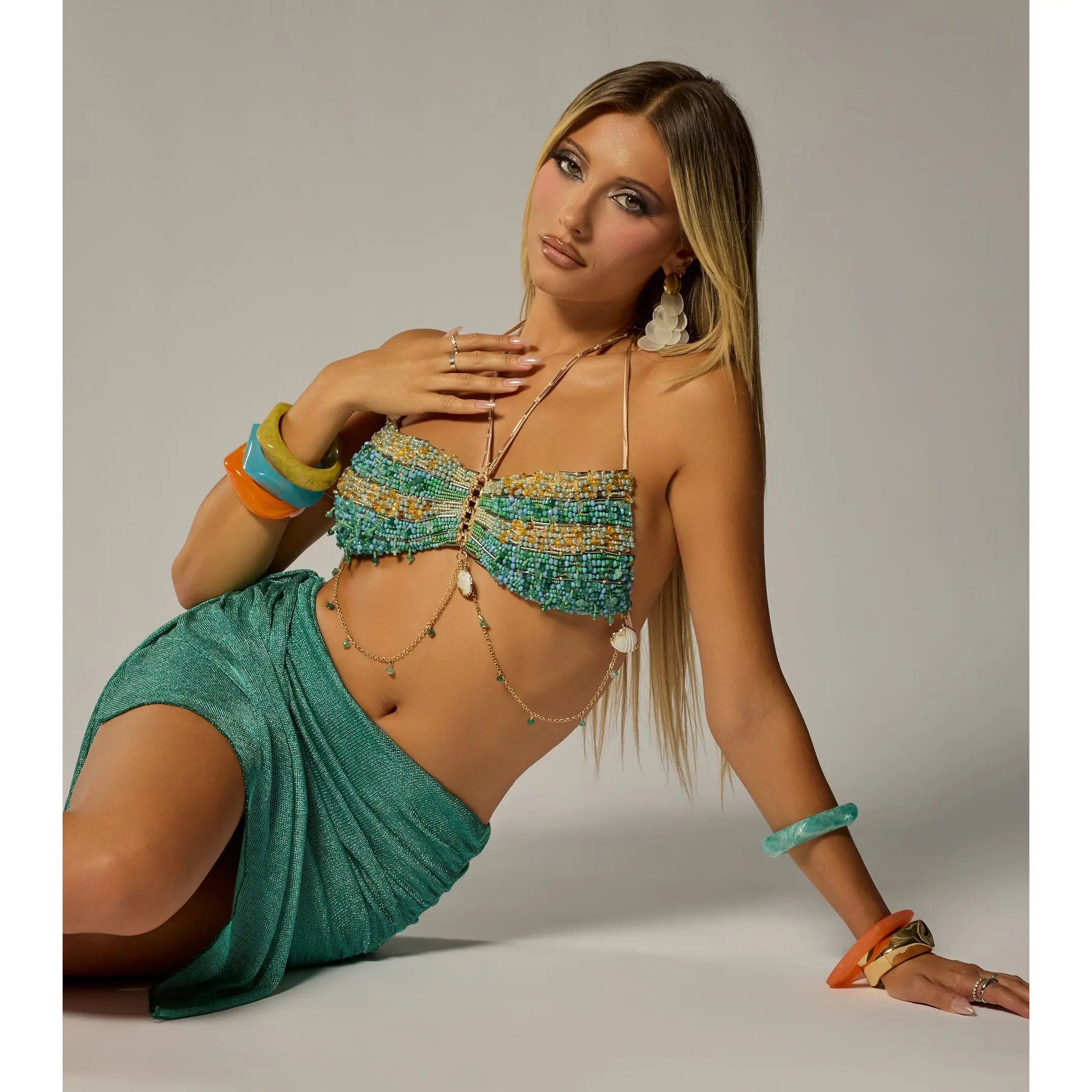 Beach Club Darling Beaded Bra Top