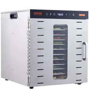 Summervibes VEVOR Food Dehydrator Machine, 10 Stainless Steel Trays, 1000W Electric Food Dryer with Digital Adjustable Timer Temperature for Jerky, Herb, Meat, Beef, Fruit, Dog Treats and Vegetables