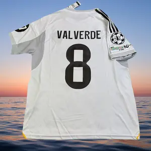 25-26 New VALVERDE White 8 Short Sleeve Soccer Jersey
