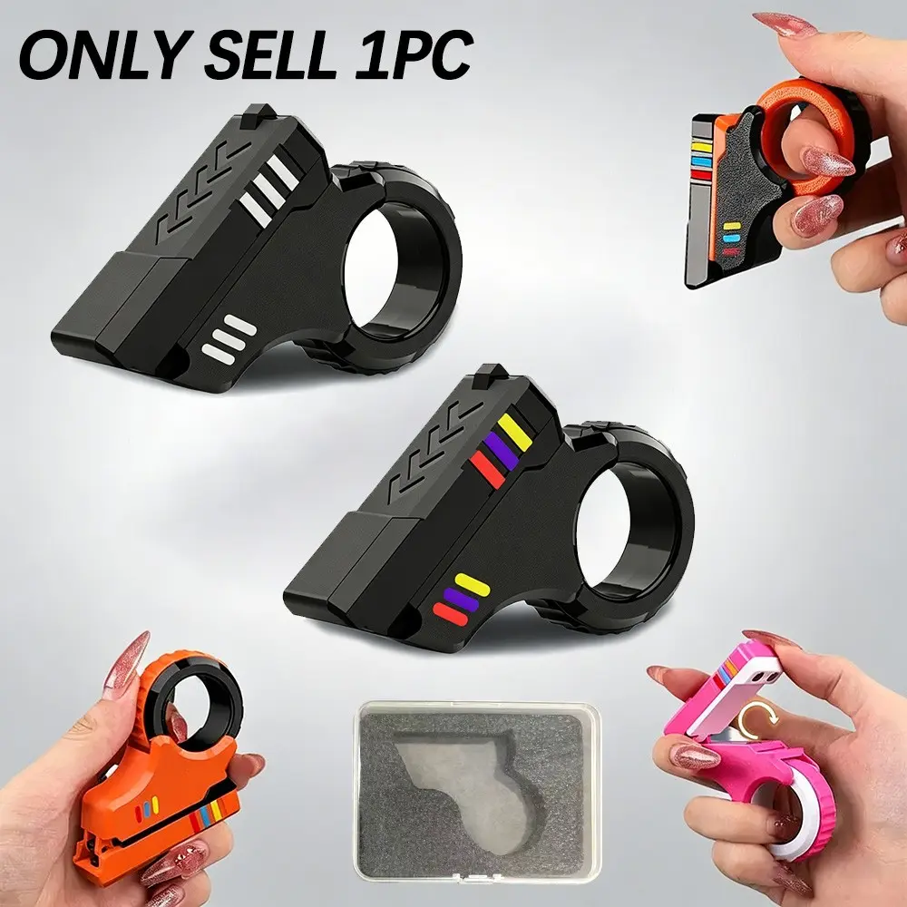 Multifunctional Stress Relief Tool, Stress Relief Fidgets, 3D Printed Finger Spinner for Adhd and Asmr, Portable Edc Toy, Unisex Gift for Adults and Kids, Hand Fidget