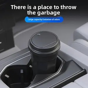 VehicleTrashBinCupHolderPhoneStorageCarOrganizingBoxFruitPeelBucket