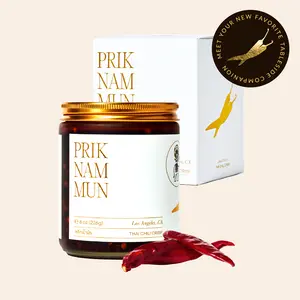 White Elephant Prik Nam Mun | Premium Thai Chili Crisp (8 oz) | Artisanal Chili Crunch with Extra Virgin Olive Oil, Organic Shallots, Garlic & Truffles | Gourmet Hot Chili Oil