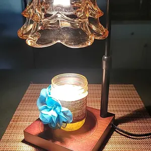 Flower Candle Warmer Lamp with Timer & Dimmer, 2 Bulbs Height Adjustable, Fall Home Front Porch Decor, Thanksgiving Home Decoration, Gift for Birthday，Merry Christmas，TikTokShopBlackFriday