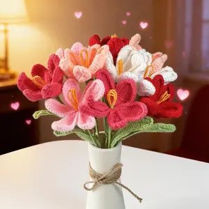 【Valentine's Day】Crochet Tulip Flower Bouquet, Anniversary, Wedding, Graduation, Birthday, Household items, Living Room Decoration
