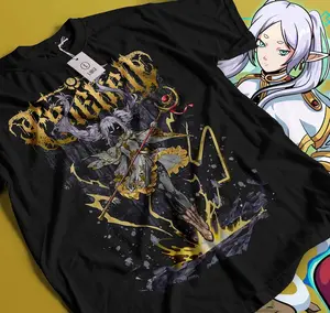 [Sale up to 30%] Retro Frieren T-Shirt, Vintage Anime Manga Tee, Otaku Comic Style Fan Shirt