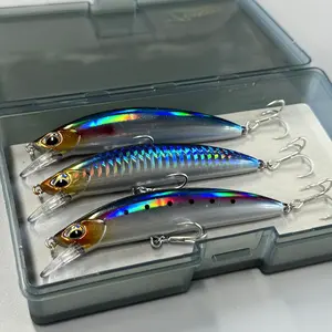 3-Pack 10cm 29g Heavy Weight Fishing Lures, Far Casting Sinking Pencil Baits, Sharp Treble Hooks, Bio-Ceramic Coating, Saltwater & Freshwater