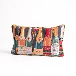 Champagne Needlepoint Pillow