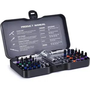 40-in-1   Set with Ratcheting Handle, Extension & 38 Precision Bits,Portable MultiTool Gadgets for Furniture,,DIY Repair Kit