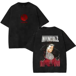 Emperor Mark - Invincible Washed T-shirt & Hoodie, Vintage Comics Wash T-Shirt TV Show Comics Washed T-shirt Heavyweight Cotton, Unisex Shirt graphic tshirt shirts men Fabric Top Oversized Streetwear Menswear Clothes Anime Merch
