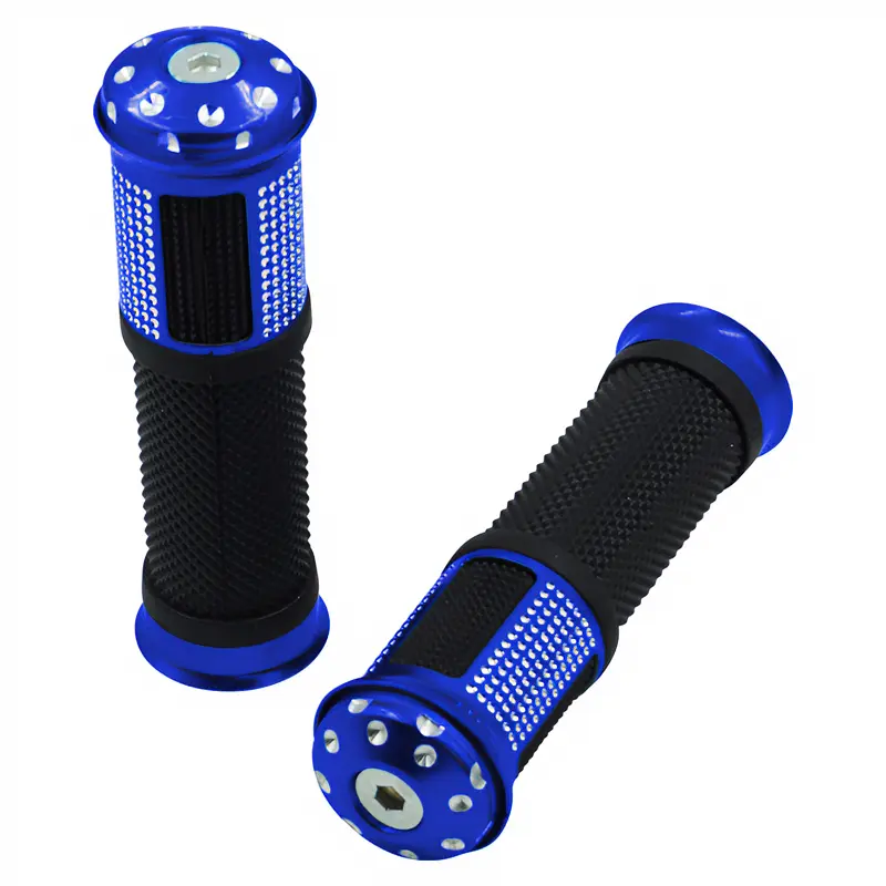 Aluminum Motorcycle Throttle Grip Handlebar Grips Universal 7 Row Design for Street Bikes Scooters Riders