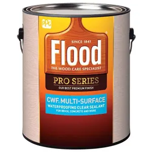 Flood  1 gal Transparent Water-Based Acrylic Waterproofing Wood Stain & Sealer, Clear - Pack of 4