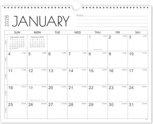 2026-2027 Calendar - 2  Wall Calendar 2026-2027, January 2026 - December 2027, 14.8'' x 11.5'', Large Blocks with Julian Dates,  Paper