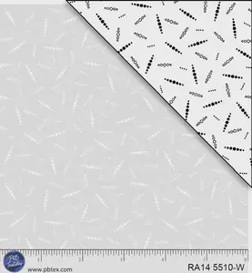 White on White Tossed Dotty Lines  – 43/45" Wide – 100% Cotton – P&B Textiles