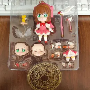 Sakura Card #918 #400 Captor Kinomoto Sakura PVC Action Figure Model Toy Q Version Joint Movable Doll ﻿Character Model Gift