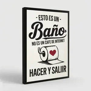 In A Spanish Style Rustic Vintage Bathroom Wall Decor Poster, Suitable For Various Uses In The Home, Bathroom, Office, Or Toilet