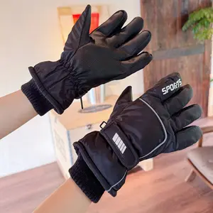 Winter Ski Gloves for Women Warm Windproof Waterproof Fleece Lined Cold Weather Snow Gloves Non Slip Grip Reflective Thermal Gloves for Driving Cycling Outdoor Activities