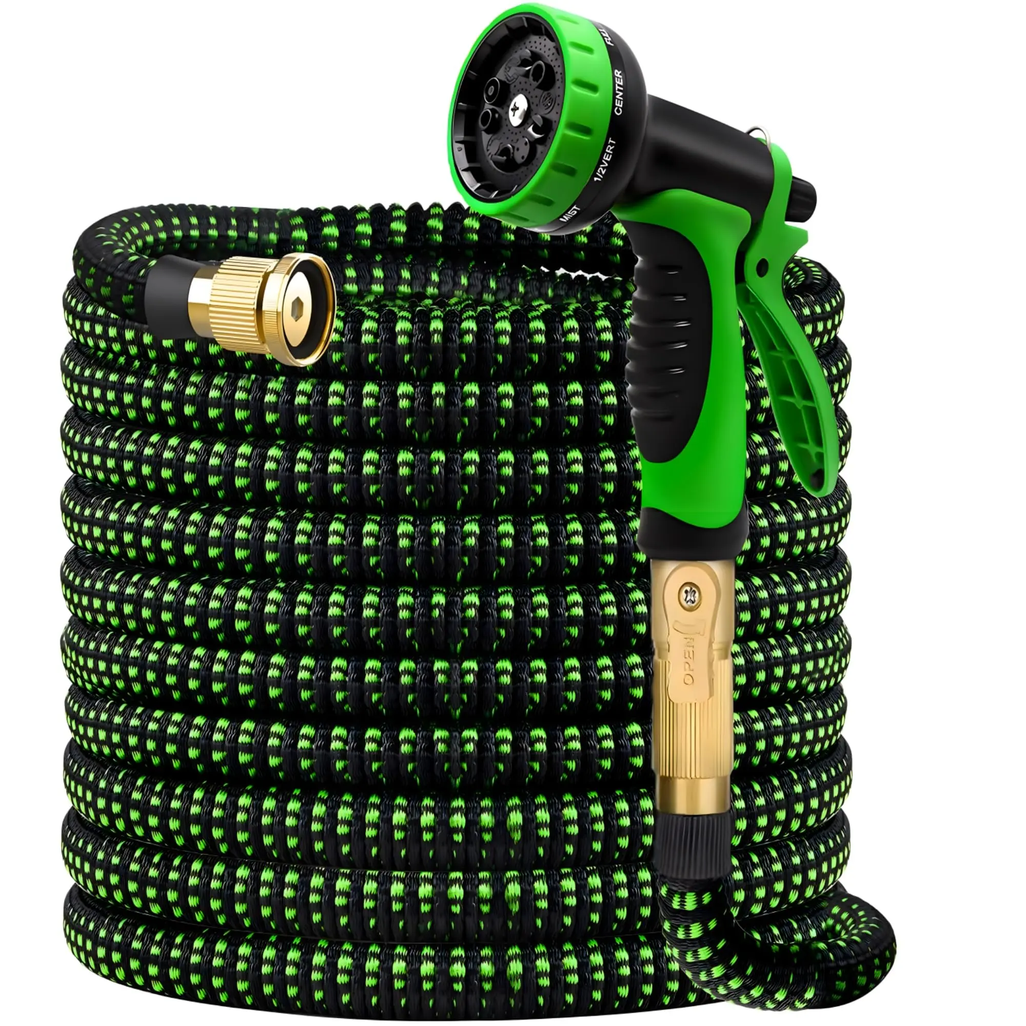 2025 New Expandable Garden Hose 150ft - 10 Function Spray Nozzle, Leakproof, Flexible Hose with 3/4 Brass Connectors, Lightweight Design Water Hose
