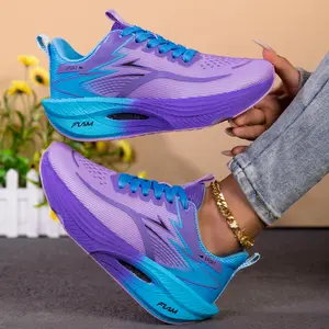 Women's Mesh Breathable Running Shoes Girl Thick Soled Comfortable Multi Functional Casual Fashionable Athletic Shoes for Various Occasions