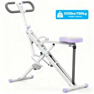 2-in-1 Squat Rowing Machine, Foldable Glute Trainer & Leg Workout Equipment, Easy-Setup Home Exercise Machine for Squats and Glute Training ab coaster machine form vibration plates rowing machine washer at home gym equipment exercise equipment