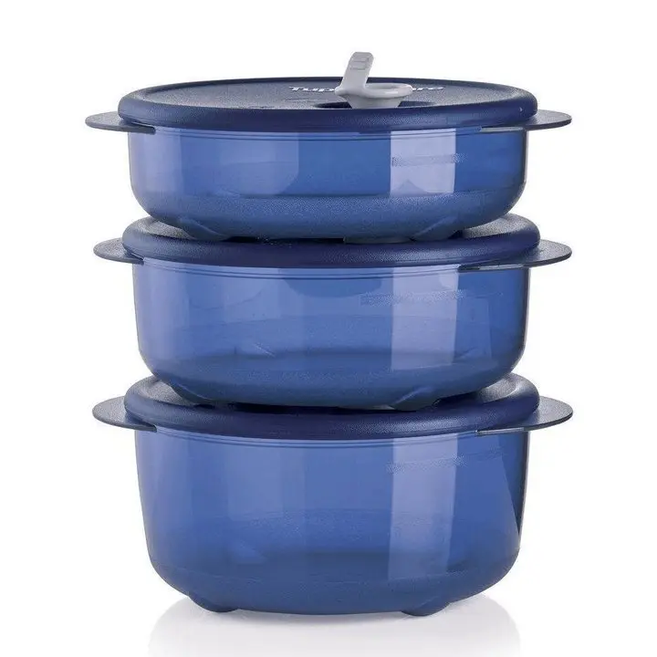 Tupperware Vent 'N Serve Small Round 3-piece Set Tupperware Vent 'N Serve Small Round 3-piece Set