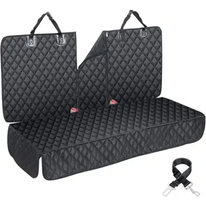Car Seat Cover For Dog,Back Seat Cover For Kids,ISOFIX Car Seat Protector,Nonslip Water Proof,Universal Fit For Truck,SUV (Large,Black)
