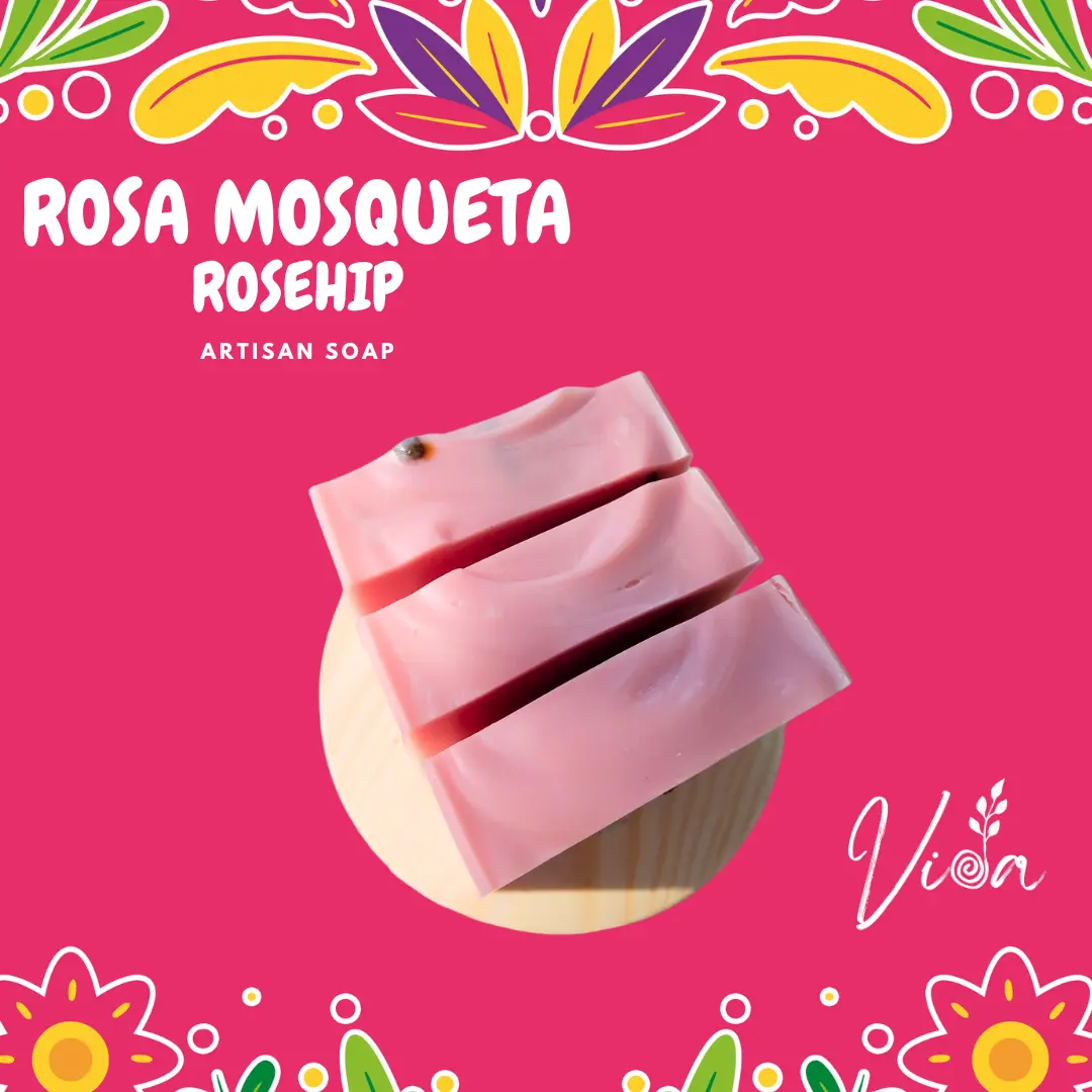 VIDA Rosa Mosqueta Soap Bar | Hydrating, Brightening, Rosehip-Enriched | Nourishing Skincare for Radiant Glow