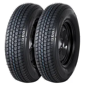 Garvee Upgraded 2PCS Trailer Tire on Rims ST175/80D13 Tire 13 in. 5 Lug on 4.5" Black Wheel ,6PR