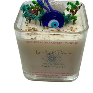Grounding and Protection Crystal Candle