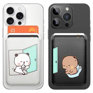 Funny Toilets Mag Safe Wallet with Stand Magnetic Wallet for iPhone Leather Magsafe Card Holder Compatible with iPhone 16/15/14/13/12 series and MagSafe cases, 1 Slot Fit 3 Cards